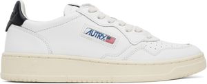 AUTRY White & Black Medalist Low Sneakers