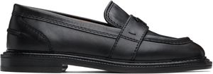 Maison Kitsuné Flâneurs noirs en cuir