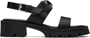 Versace Sandales 80 noires à boucle Medusa
