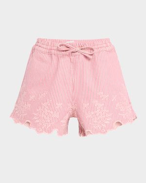 Lana Embroidered Drawstring Shorts