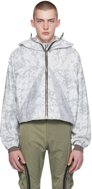FFFPOSTALSERVICE Blouson de style parachute blanc cassé exclusif à SSENSE