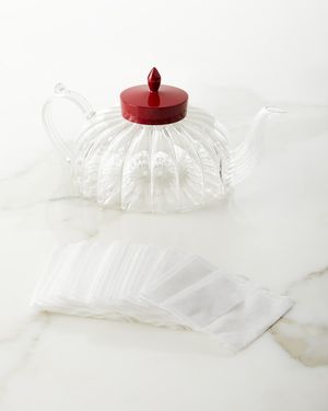 Glass Teapot - Red Lid