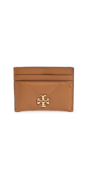 Tory Burch Kira Diamond Quilt Card Case Classic Chestnut One Size