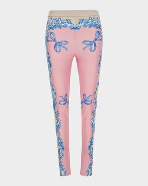 Cameo Medusa-Print Lycra Leggings