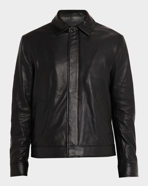 Men's Landon Collared Leather Jacket