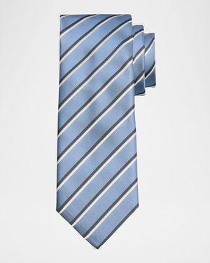 Men's Diagonal Striped Tie