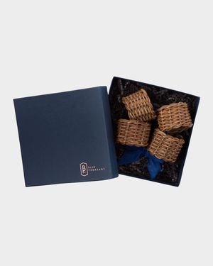 Hampton Honey Rattan Napkin Rings, Set of 4