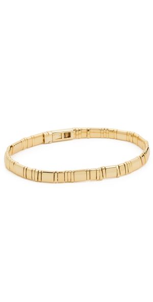 SHASHI Tilu Striated Bracelet Clasp Gold One Size