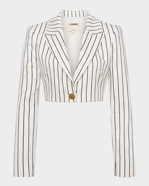 Izzie Striped Cropped Blazer