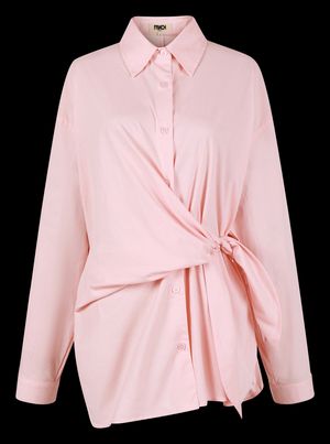 Frnch - Chemise cintrée à nouer sur le côté - Taille XL - Rose