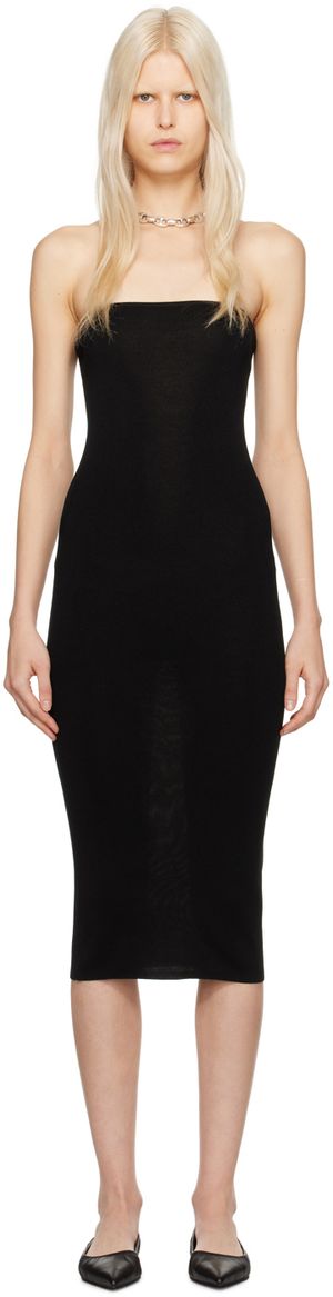 St. Agni Black 90s Midi Dress
