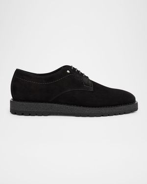 Men's Suede Crepe-Sole Derby Sneakers