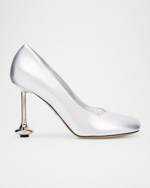 Toy Metallic Leather Stiletto Pumps