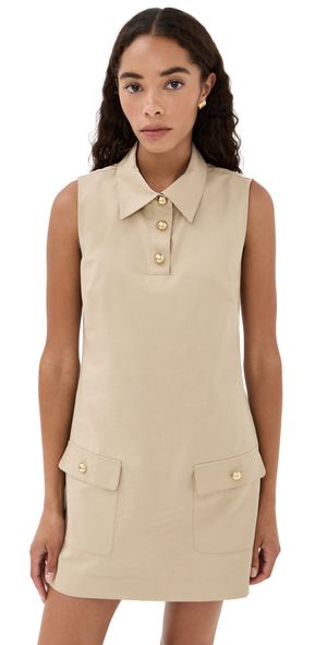 FRAME The Utility Shift Dress Light Khaki 12