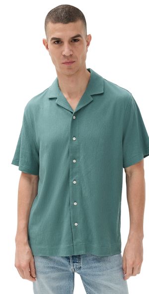 Fair Harbor Babylon Camp Shirt Sea Green M