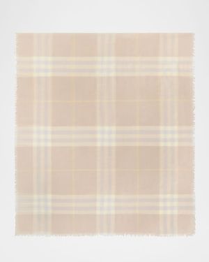 Giant Check Wool Scarf