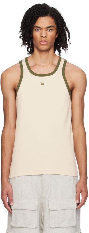 MISBHV Débardeur beige à logo