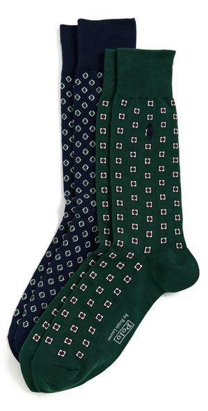 Polo Ralph Lauren Foulards Socks 2 Pack Green 10-13