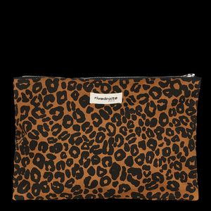 Rive Droite Paris - Pochette fantaisie imprimée en coton - Taille Unique - Marron