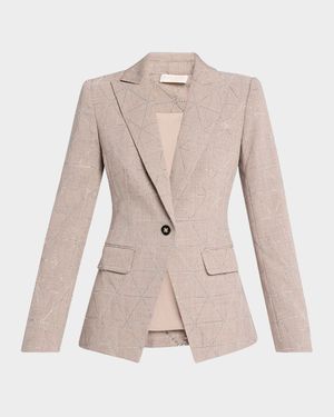 Kensington Embellished Single-Breasted Blazer