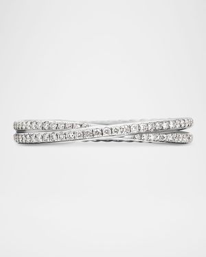 3.14mm DY Crossover Band Ring in Platinum