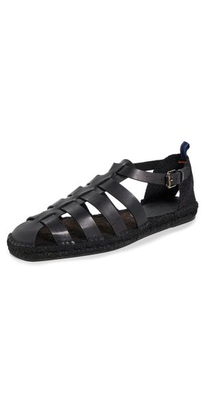 Castañer Pietro Leather Fisherman Sandals Negro 42