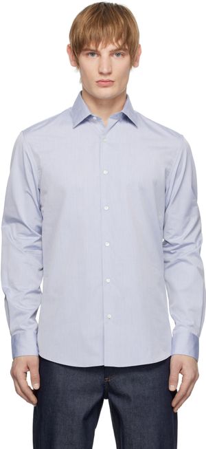 Sunspel Blue Sea Island Cotton Shirt