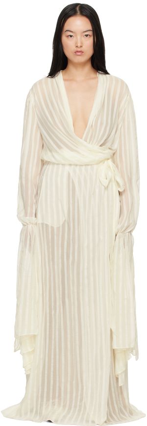 Stella McCartney Off-White Wrap Maxi Dress