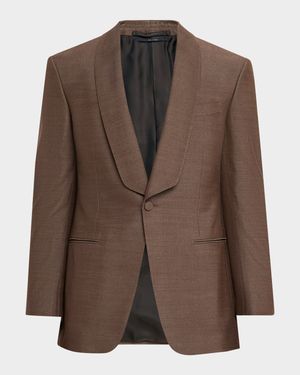 Men's Silk Hopsack Shawl Collar Sport Coat