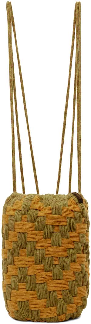 Isa Boulder SSENSE Exclusive Orange & Khaki Bottle Bag