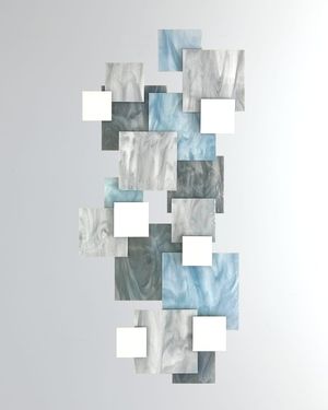 Glacial Vertical Glass Wall Sculpture
