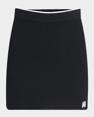 Rib-Knit Mini Skirt