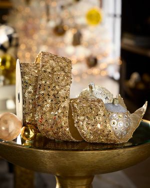 Party Sequins Beaded Ribbon, 2.5" x 10 Yards