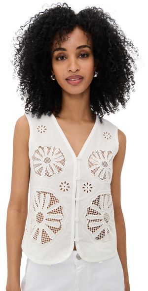 ALIGNE Chloe Broderie Vest White 12