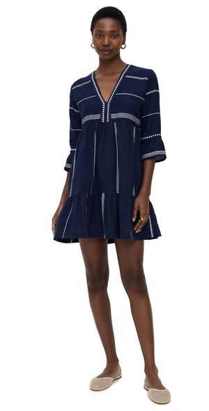 lemlem Hanna Flutter Dress Nunu Navy XS