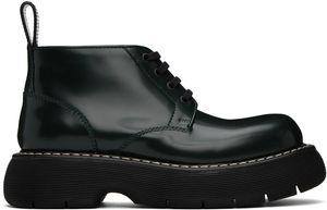 Bottega Veneta Bottes Swell kaki à laçage