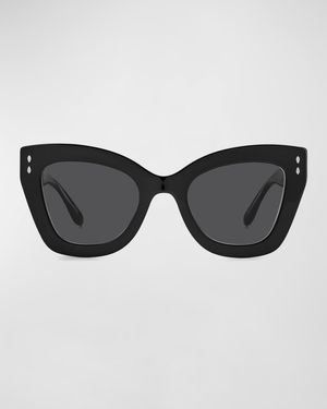 Acetate & Metal Butterfly Sunglasses