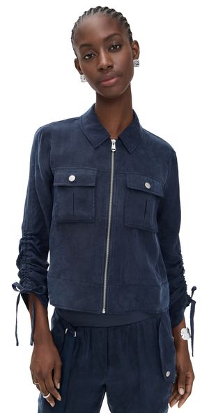 Cinq à Sept Washed Twill Dale Jacket Navy XS