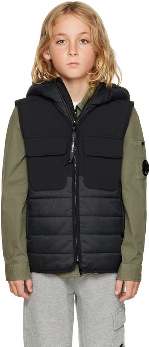C.P. Company Kids Kids Black Shell-R Mixed Vest