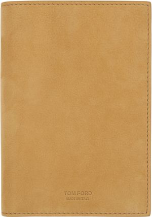 TOM FORD Tan Nubuck T Line Passport Holder