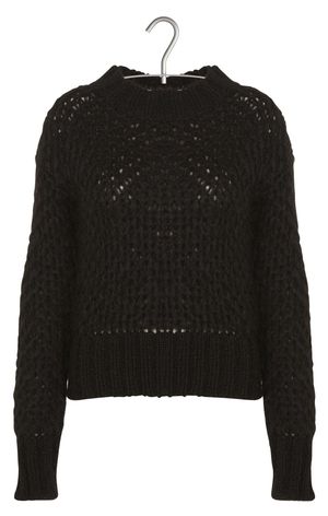 Momoni - Pull vicky en mohair - Taille L - Noir