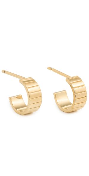 IVI Los Angeles Single Slot Hoops Yellow Gold One Size