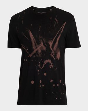Men's Graffiti Linen and Modal Graphic T-Shirt