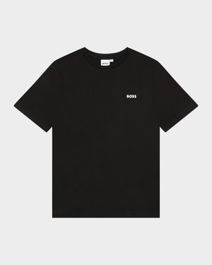 Boy's Contrast Logo-Print T-Shirt, Size 4-5