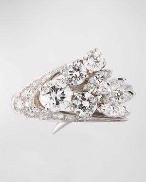 Estate Platinum 23 Diamond Statement Ring