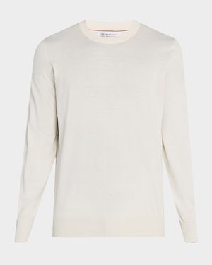 Men's Cotton Fine Gauge Crewneck Sweater