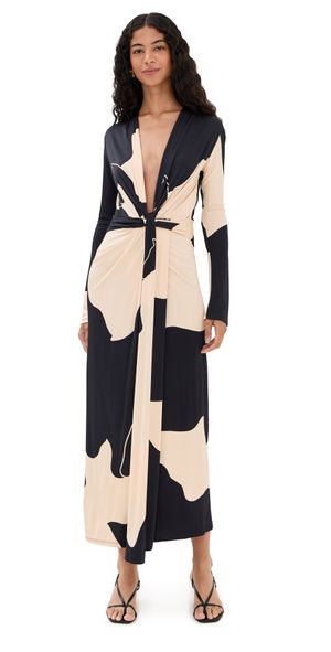 Johanna Ortiz Oasis Ankle Dress Ecru/Black 4