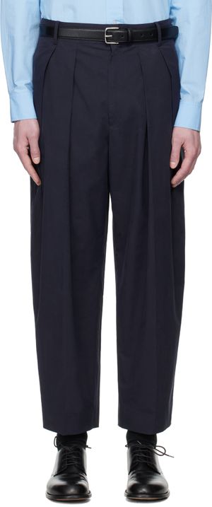 The Row Navy Dyon Trousers