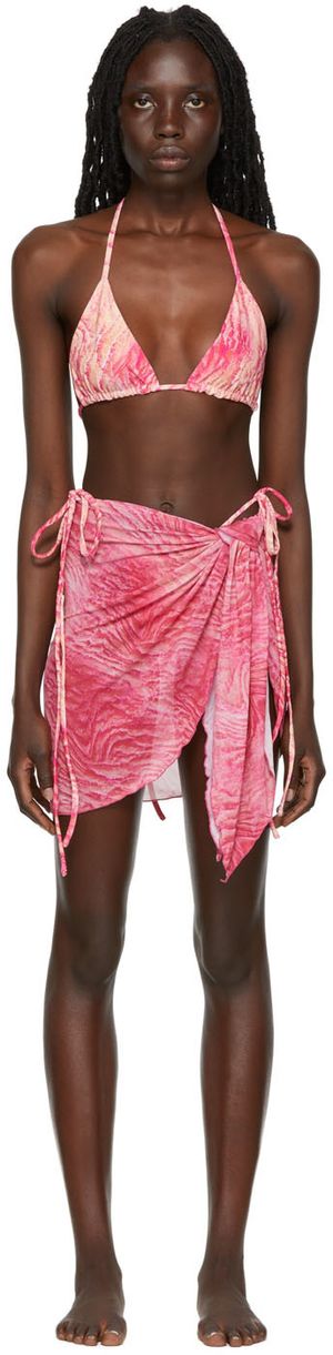 KIM SHUI SSENSE Exclusive Pink String Bikini