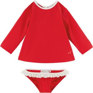Bonpoint Baby Red Avita Swim Top & Briefs Set